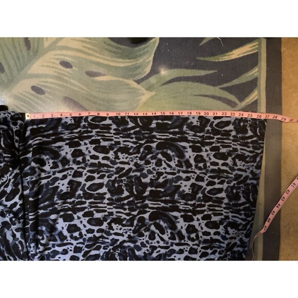 DG2 Diane Gilman 1X Turtleneck Blue Leopard Print Pullover Sweater Dress - Picture 9 of 12